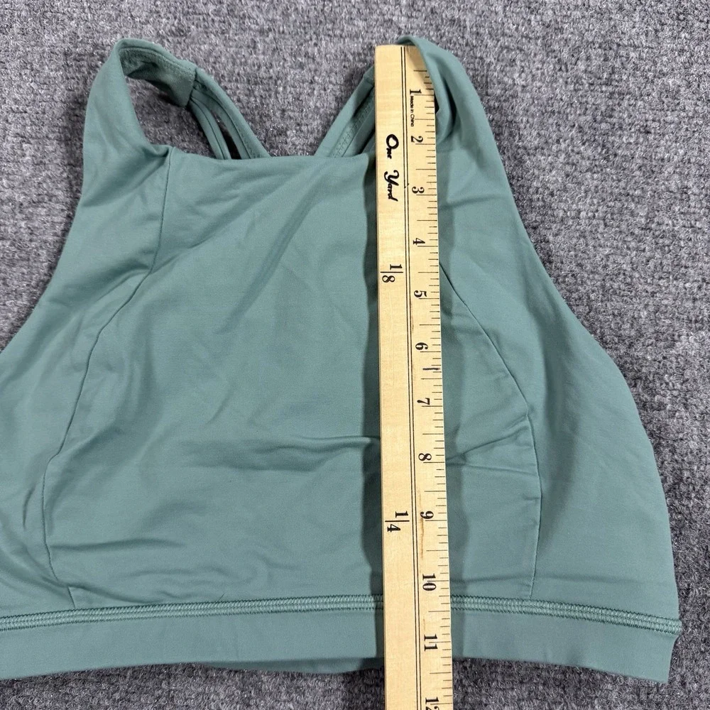 Lululemon Free To Be Serene Bra 8 Green High Neck Gym Active